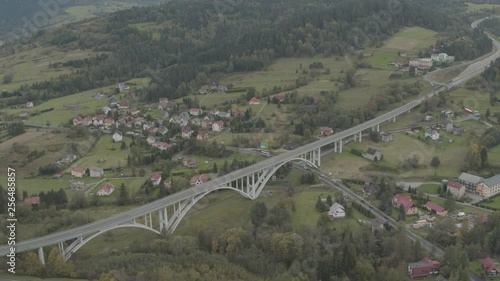 Wallpaper Mural Aerial drone view over big bridge ProResHQ Torontodigital.ca