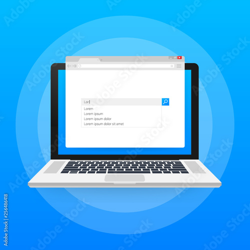 Search bar vector element design. Set of search bar boxes. UI interface template. Vector illustration.