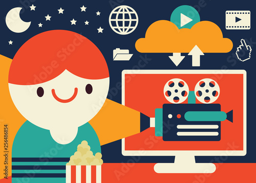 Watching Late Night Movies and Series on a Streaming Internet Service