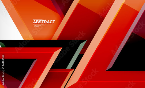 Triangular low poly background design, multicolored triangles