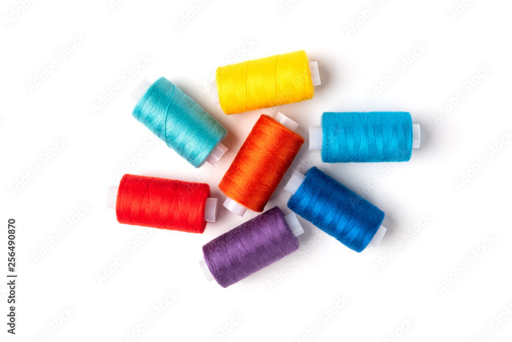 Coloured threads isolated on white background. Coloured threads isolated on white background.