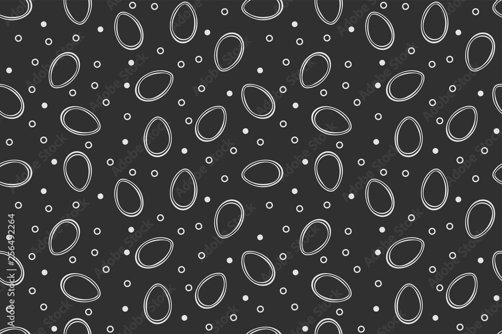 eggs seamless pattern on dark background