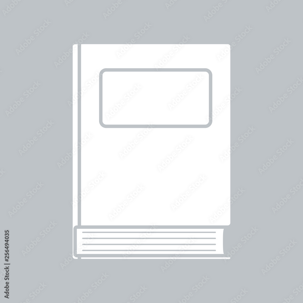 Book flat icon on gray background, for any occasion Book flat icon on gray background, for any occasion