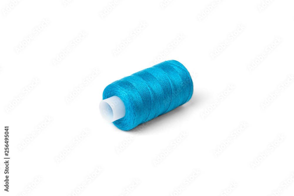 Blue threads isolated on white background. Blue threads isolated on white background.