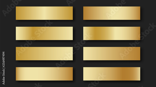 Gold  set of golden gradients