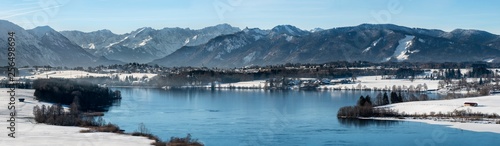 panorama landscape in Bavaria in winter