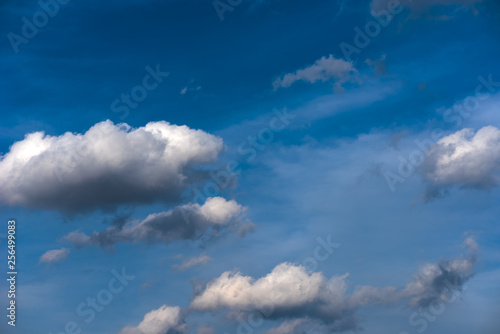 Beautiful white clouds on blue sky