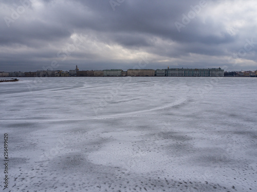 frozen Neva river  © Anton