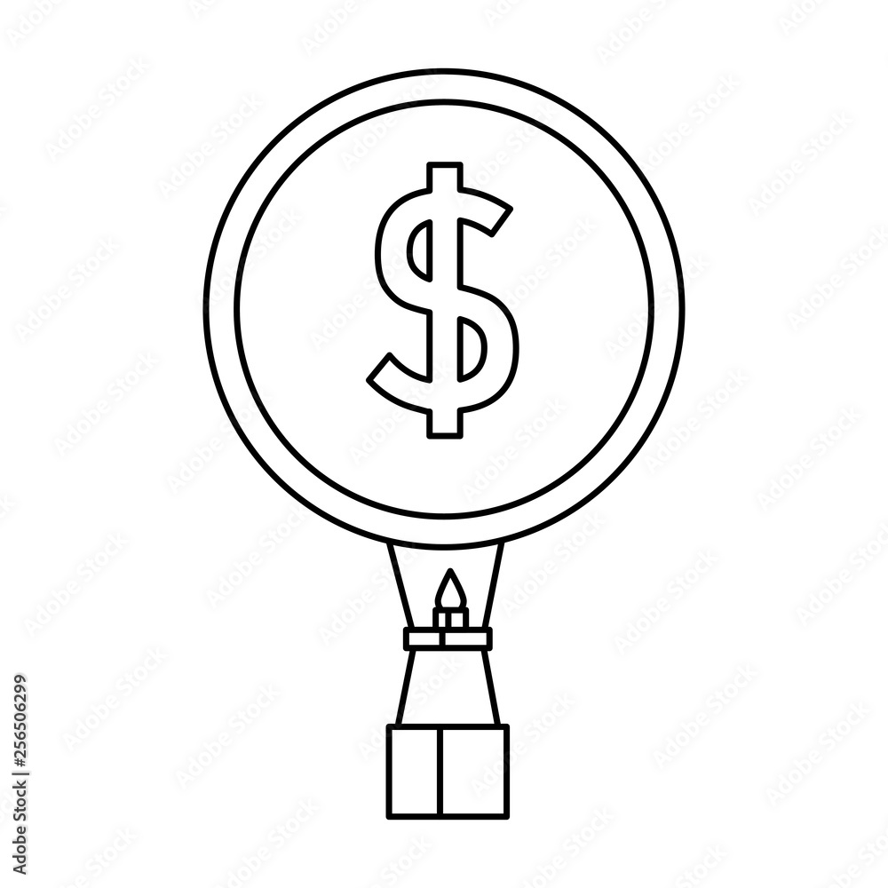 balloon air hot with coin money balloon air hot with coin money