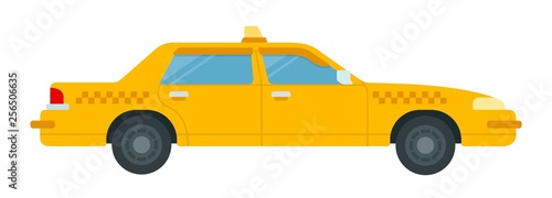 Passenger car to work in a taxi vector icon flat isolated