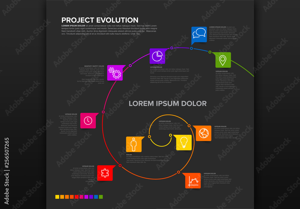 Project Timeline Layout Stock Template | Adobe Stock