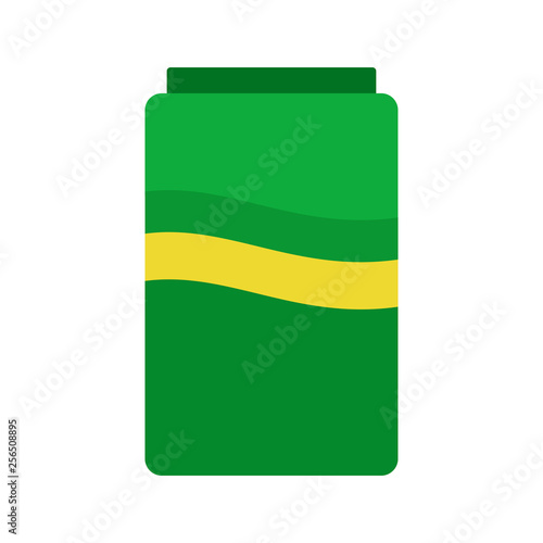 Tin can with sweet soda vector flat isolated