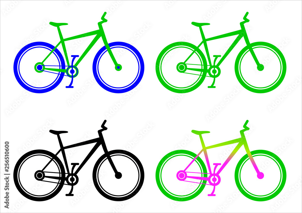 Bike symbol vector set Bike symbol vector set