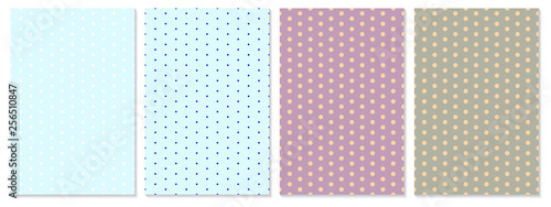 Fototapeta Naklejka Na Ścianę i Meble -  Polka dot pattern vector. Baby background.