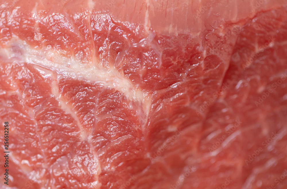 Fototapeta premium Beef raw red meat closeup texture background