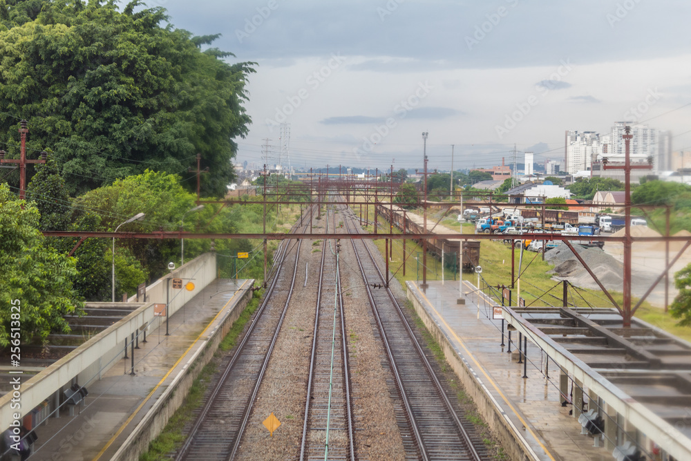 Railway at Mooca Station - Sao Paulo, Brazil
