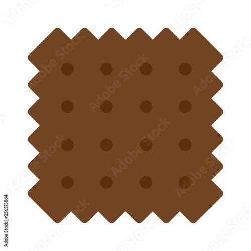 Chocolate cracker vector flat isolated