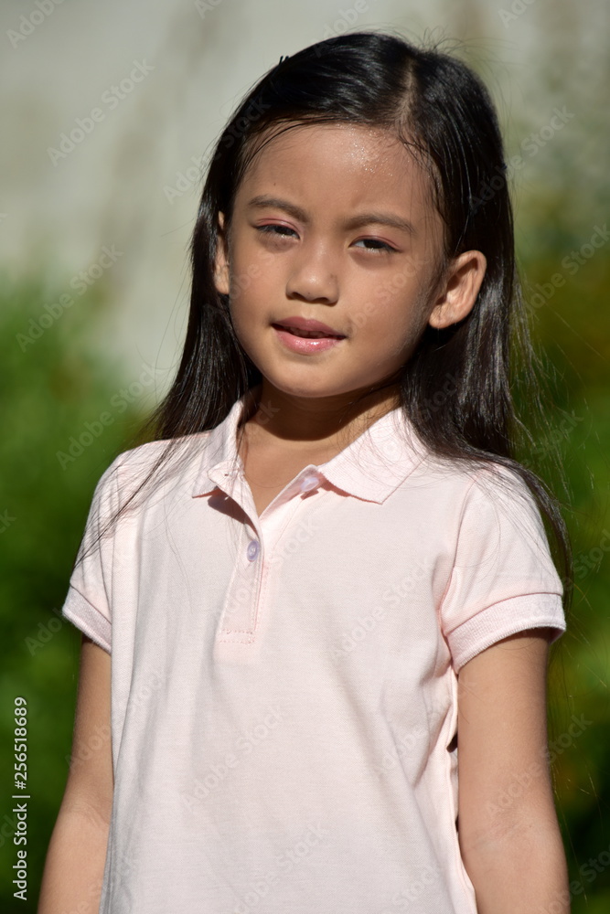 An Unemotional Cute Preteen