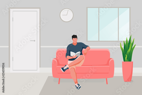 Man sitting on the sofa