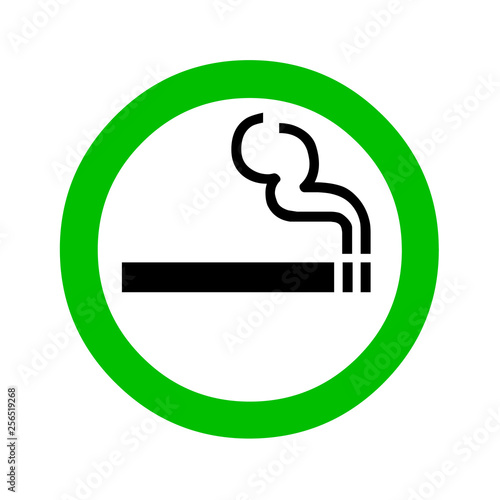 Εκτύπωση καμβά Smoking area sign