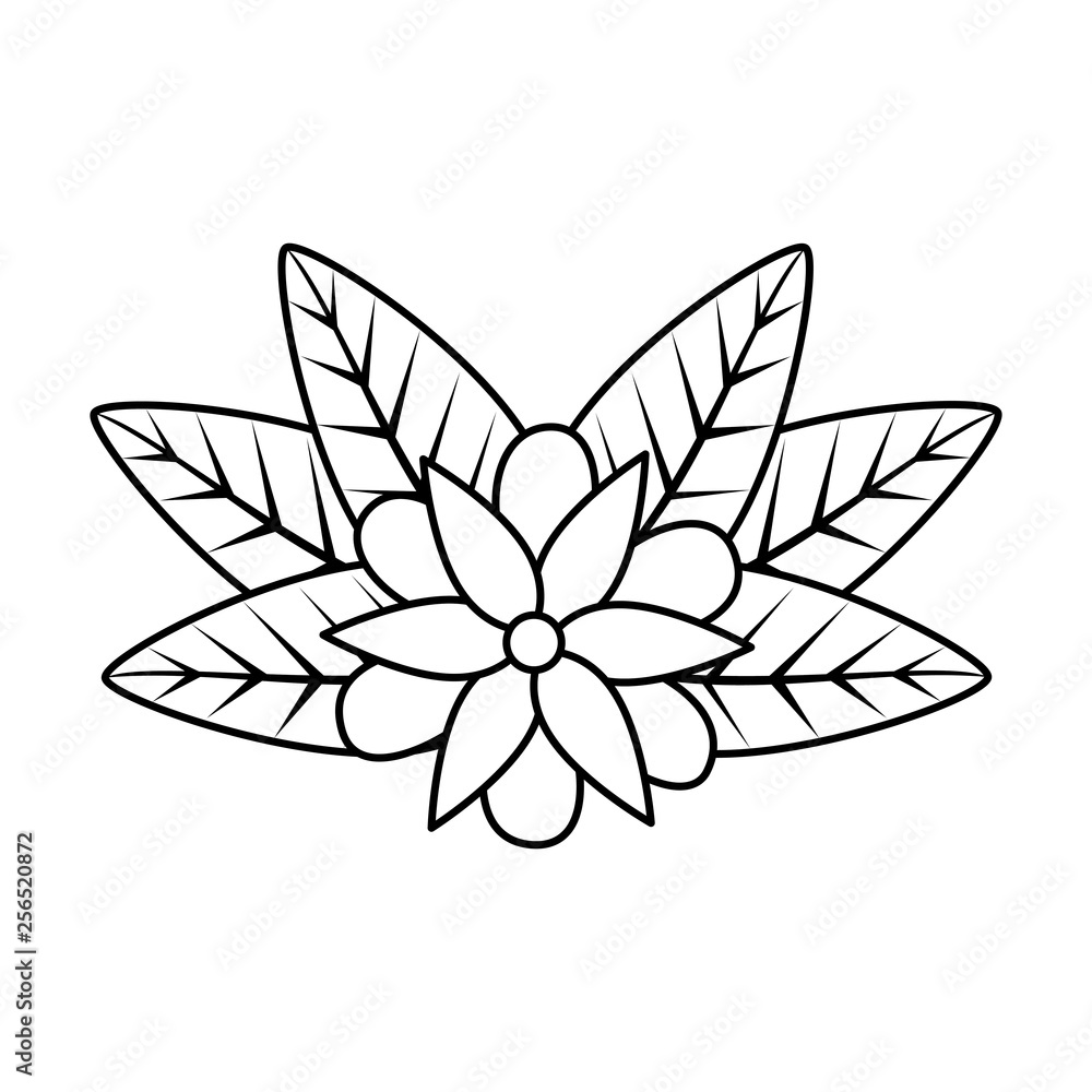flower with leafs icon flower with leafs icon