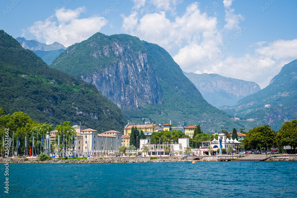 View of Riva del garda; Garda lake. Trento. Italy.