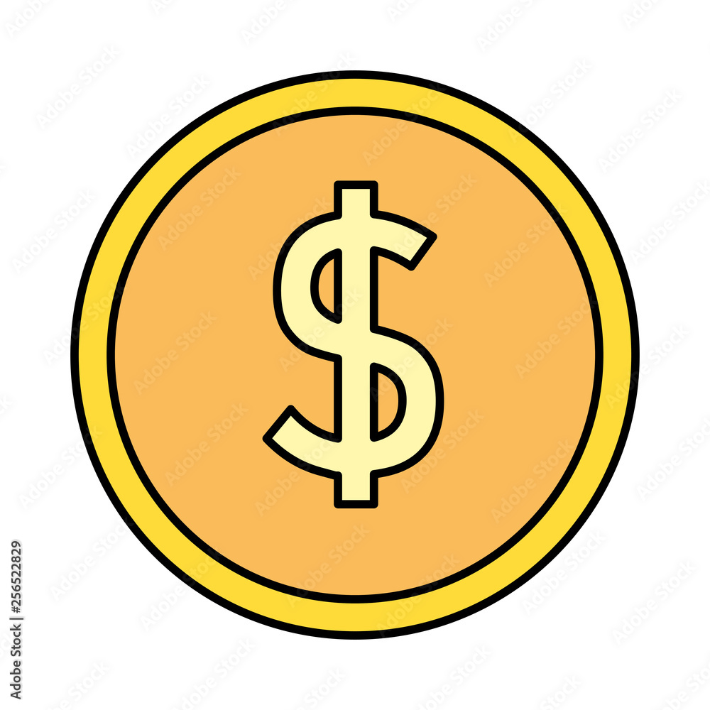 coin money isolated icon coin money isolated icon