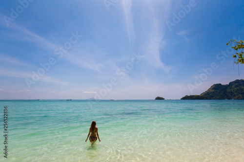 Tourist on Koh Poda island