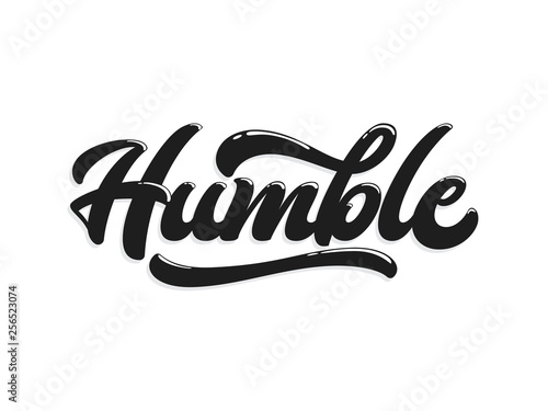 Cute Black and White Bubble Humble Calligraphy