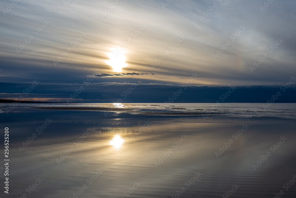 Fototapeta premium calm morning in summer on the sea beach