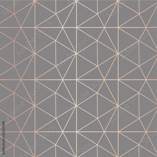 Geometric prism rose gold pattern