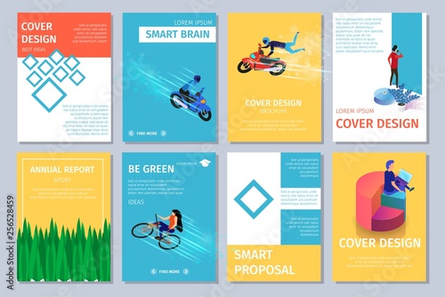 Different Vertical Banners Set with Copy Space.