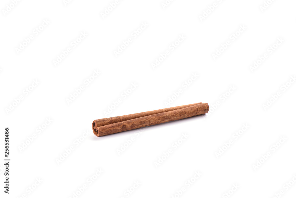 Cinnamon stick isolated on white background. Spice concept Cinnamon stick isolated on white background. Spice concept