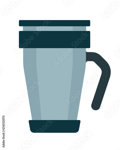 Thermo cup vector flat isolated