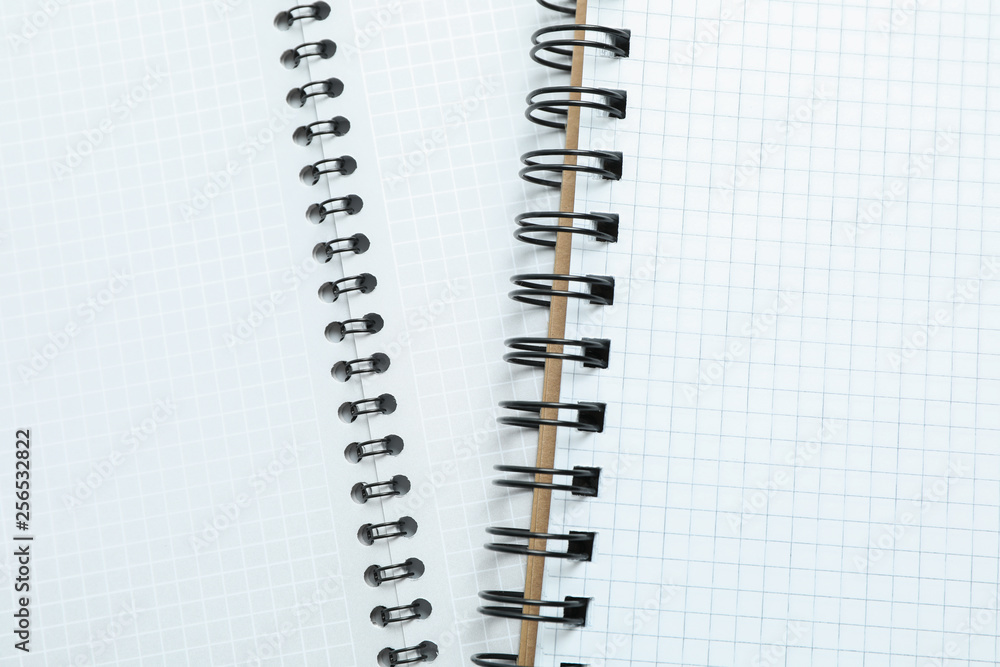 Clean office copybooks as background, space for text Clean office copybooks as background, space for text