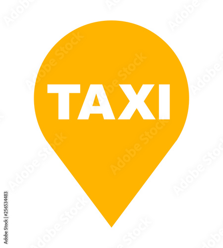 Taxi location vector icon flat isolated