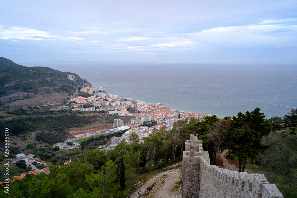 The Amazing Sesimbra from the Castle, a small city close to Lisbon in Portugal.