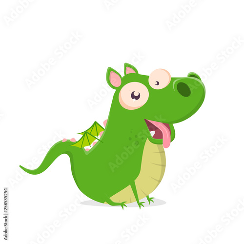 funny cartoon dragon looking like a dog