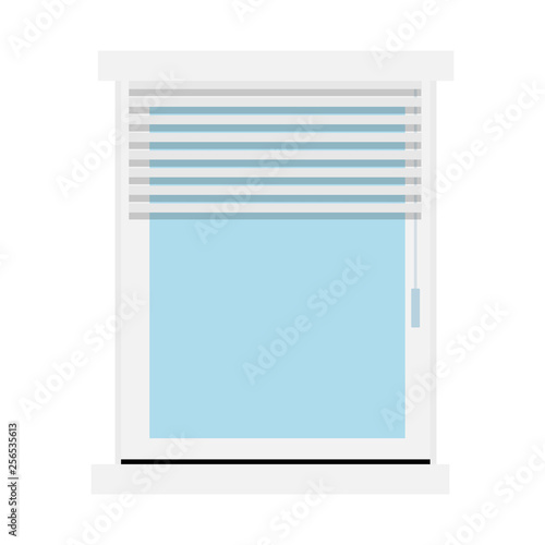 Blinds on the window vector flat isolated