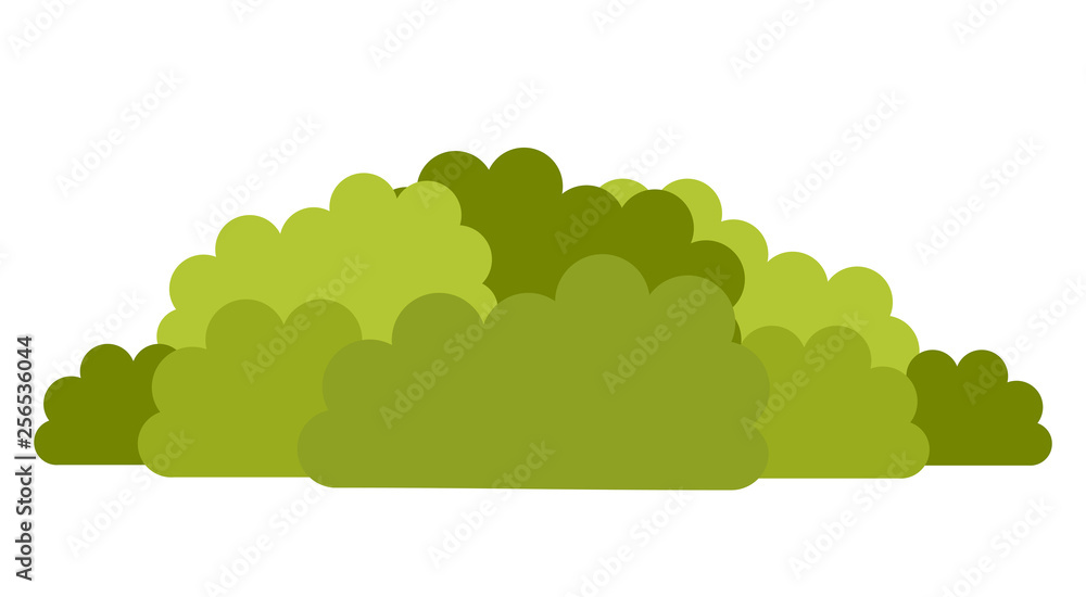 Deciduous shrubs vector icon flat isolated illustration