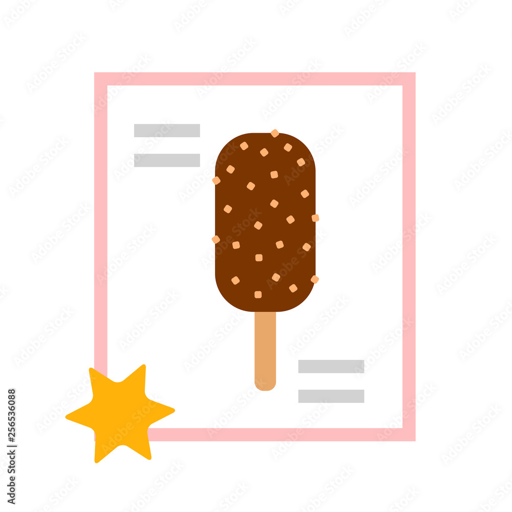 Nuts Ice cream in a chocolate icing vector icon flat isolated illustration Nuts Ice cream in a chocolate icing vector icon flat isolated illustration