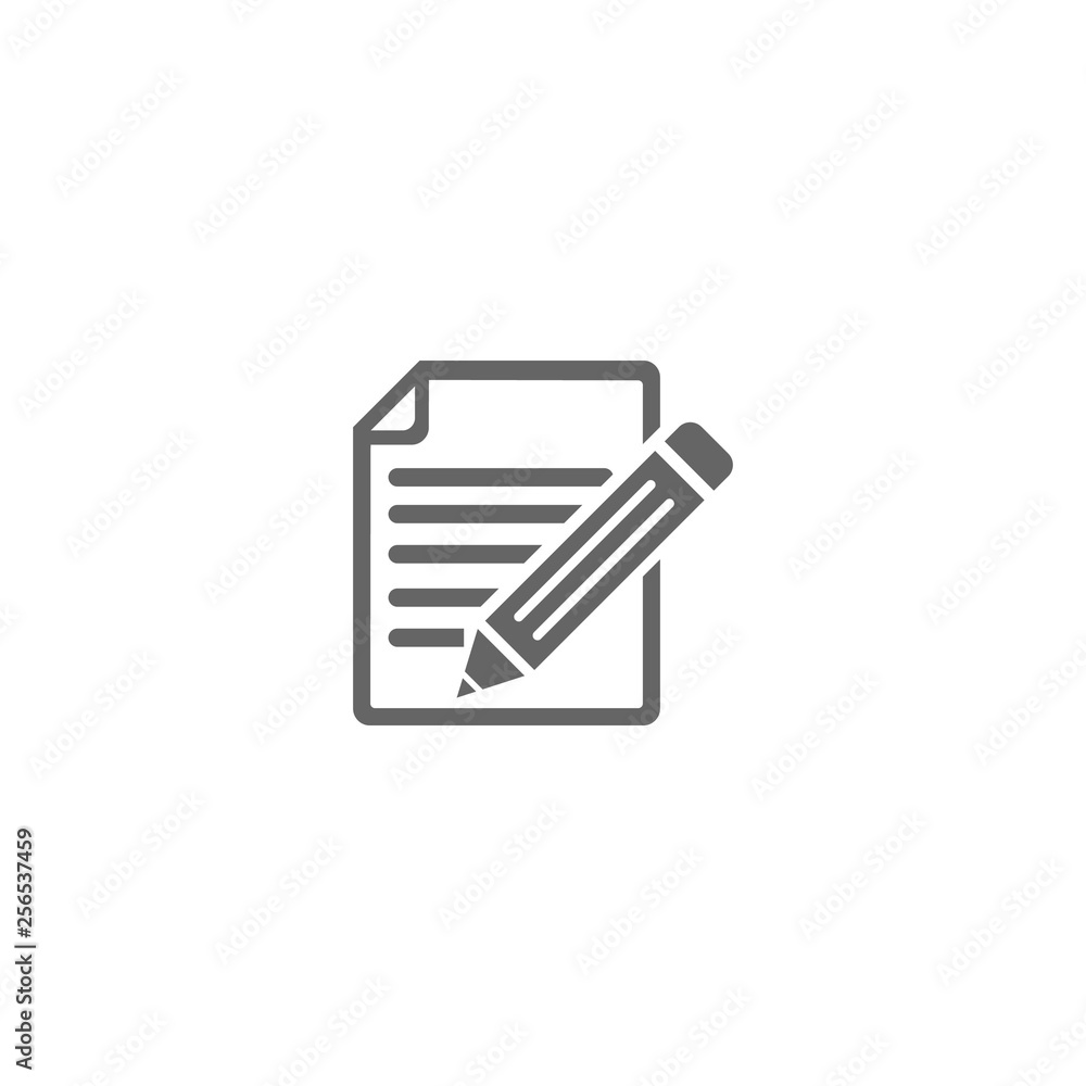 note,paper and pencil icon logo note,paper and pencil icon logo