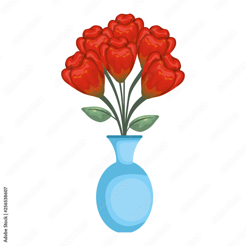 Obraz premium vase with roses icon