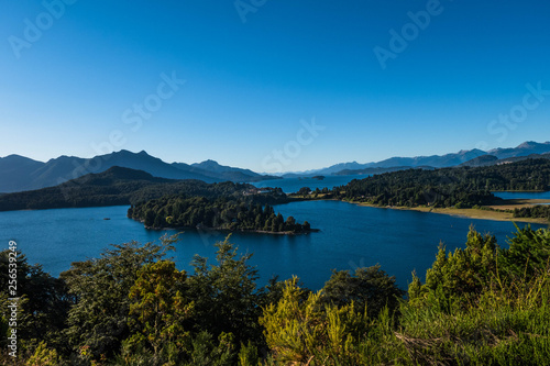 Amazing Landscape of Lakes and Andes Mountains in Patagonia, Argentina.