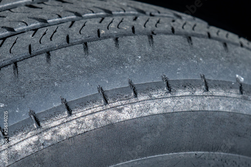 Dangerously worn tire tread