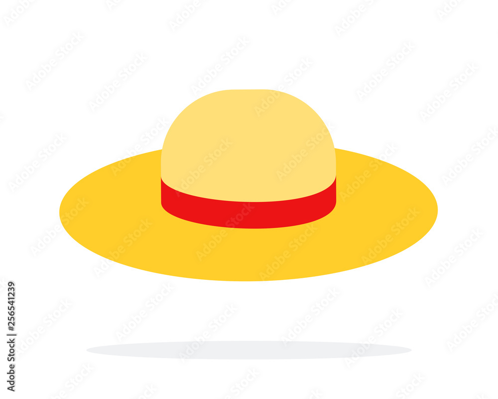 Straw hat vector flat isolated Straw hat vector flat isolated