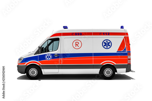 Wallpaper Mural Ambulanz oder Krankenwagen von Rettungsdienst für Notfall und Notfallrettung eines Verletzten zum Krankenhaus Torontodigital.ca