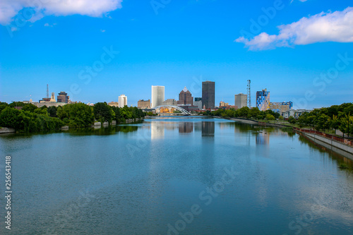 Skyline of Rochester New York, a city that is in Western NY