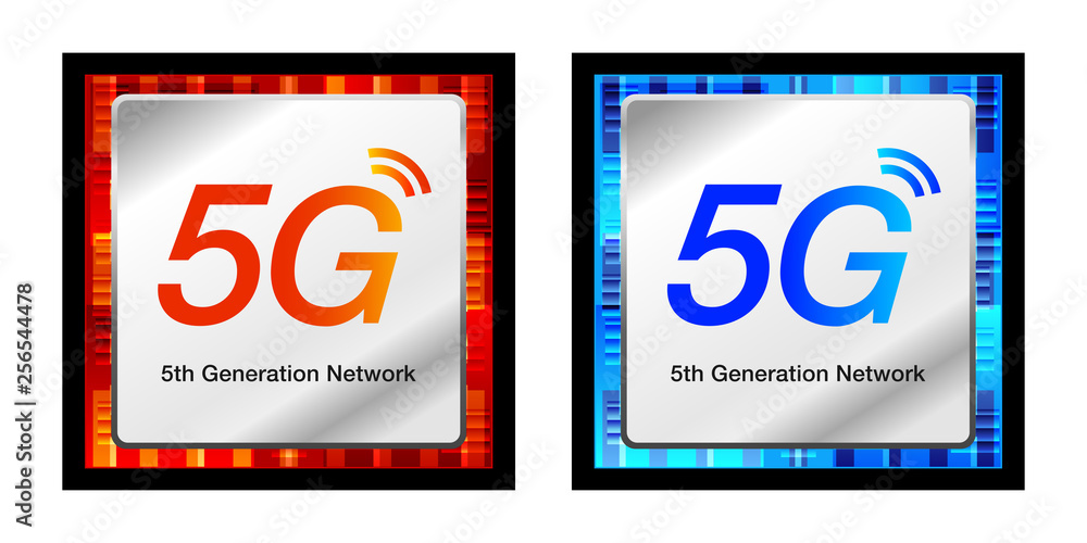 5g第5世代移動通信システムcpuプロセッサのベクターアイコンイラストイメージ素材 Stock Vector Adobe Stock