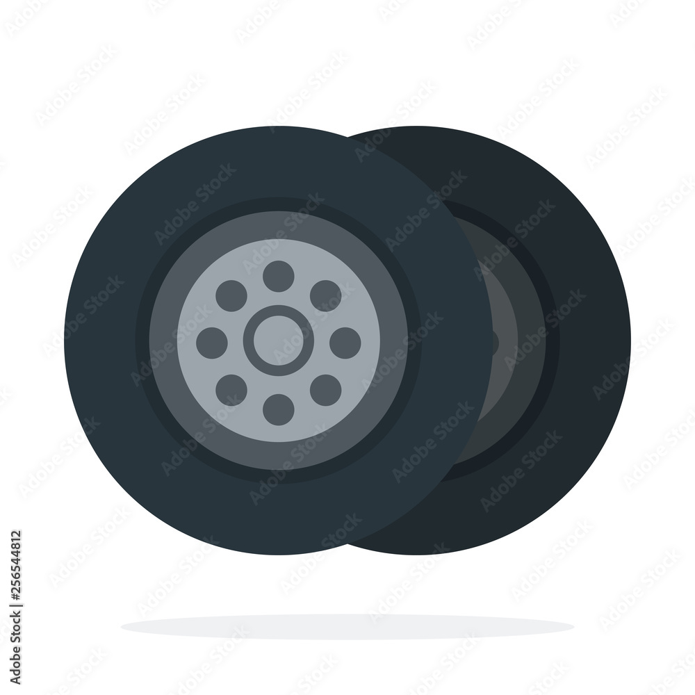 Car tires vector flat isolated Car tires vector flat isolated